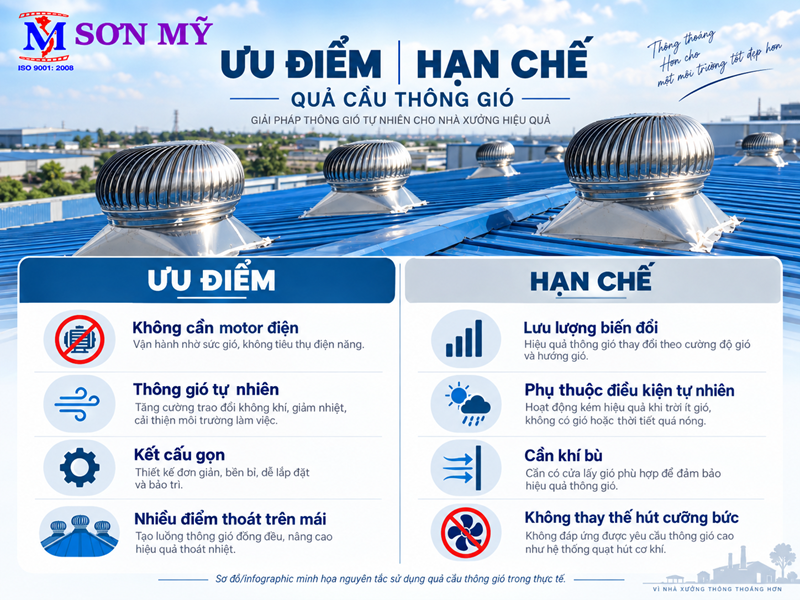 So sánh ưu điểm và nhược điểm của quả cầu thông gió