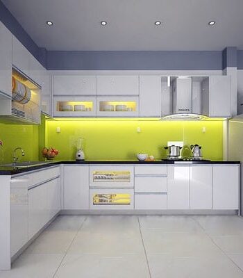 Tủ bếp inox 304 cánh acrylic