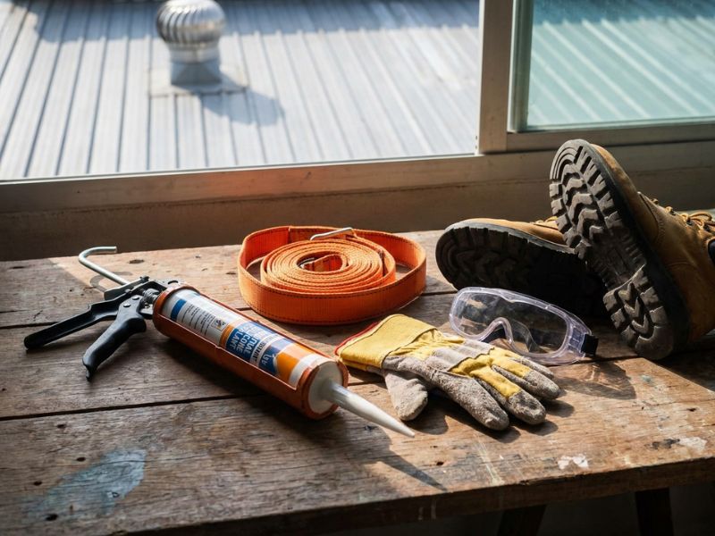 Chuẩn bị dụng cụ thi công và đồ bảo hộ