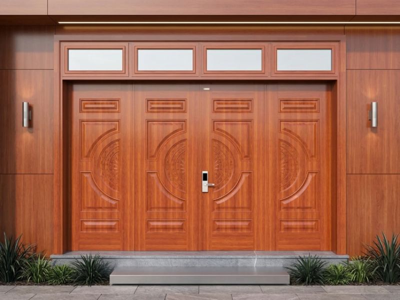 Cấu tạo cánh cửa thép vân gỗ chi tiết