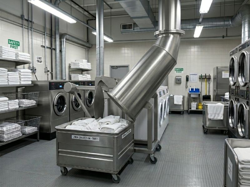 Khảo sát vị trí và thiết kế ống xả vải