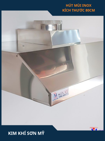 Hút mùi inox kích thước 80cm
