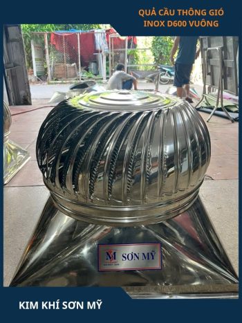 Quả cầu thông gió inox D600 vuông