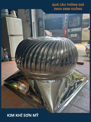 Quả cầu thông gió inox D800 vuông