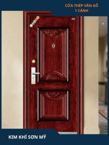 Cửa thép vân gỗ 1 cánh