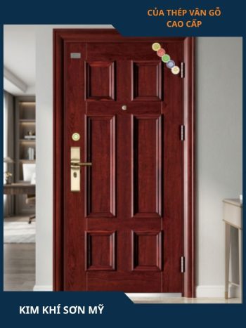Cửa thép vân gỗ cao cấp