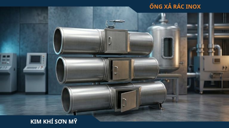 Ống xả rác Inox