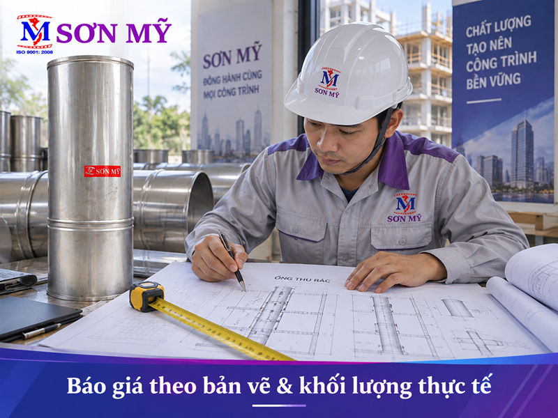 Báo giá hệ thống ống thu rác inox theo công trình
