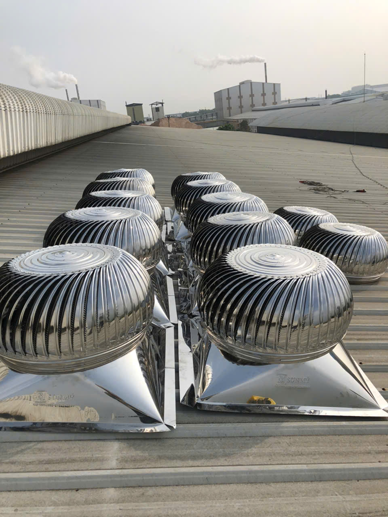Thi công quả cầu thông gió inox 304 tại xưởng Sơn Mỹ